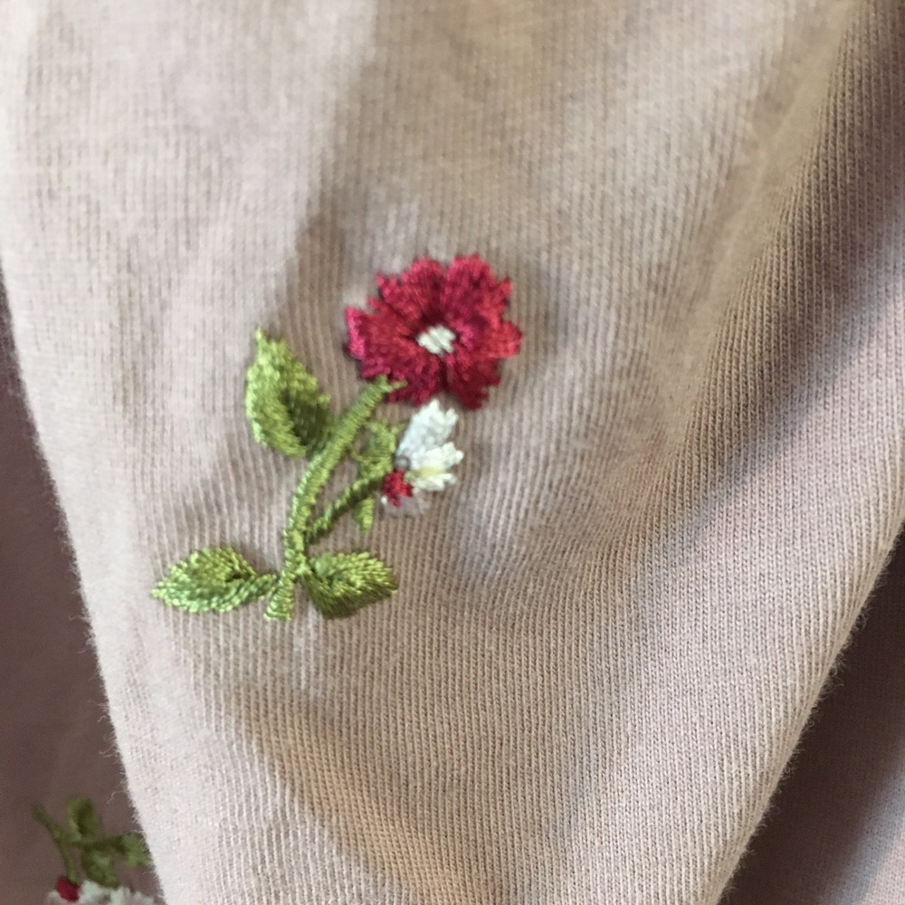ASOS Embroidered Floral Mini Dress 12 Pink Oversized Relaxed Fit Casual Festival - Picture 5 of 8